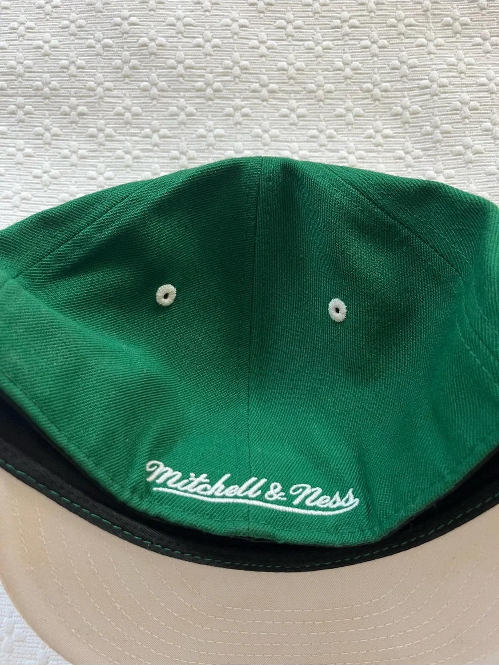 Hat interior with labels
